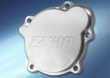 Stator cover Color Silver Engraving ZX10 Style Solid Kawasaki ZX1000 Ninja ZX 10R 2004 2005 | ID A2908