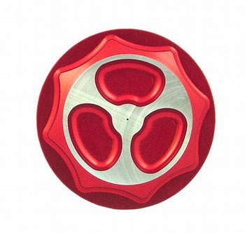 Gas Cap Red Color Red Engraving No Style 3 bolts Type Clover | ID A3666R