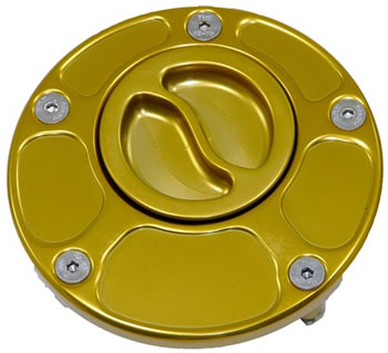 Gas Cap Gold Color Gold Engraving No Style 3 bolts Type Regular | ID A4284G
