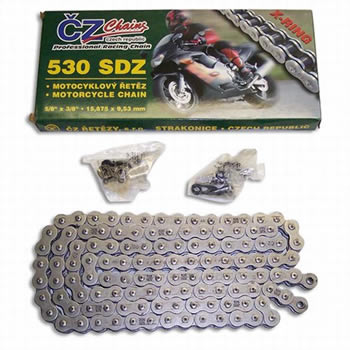 Chain CZ Silver No of links 120 Pitch 530 Sport bike Universal Fitting | ID CZ530SDZ