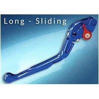 Lever Adjustable Handle Color Blue Engraving No Side Brake Style Sliding folding | ID LBFS | BLU