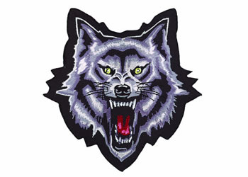 Wolf growl 12x12in patch | ID LT30037