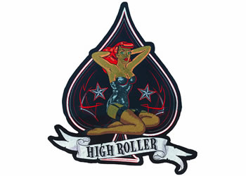 High roller pin up 12x11in patch | ID LT30068