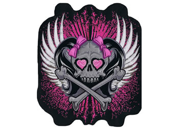 Girl skull center large patch 12x11in | ID LT30095
