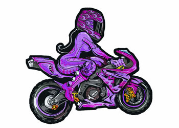 Ladies sportbike 11x11 5in patch | ID LT30098