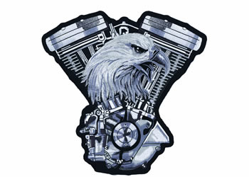 Eagle v twin engine 11x11in patch | ID LT30134