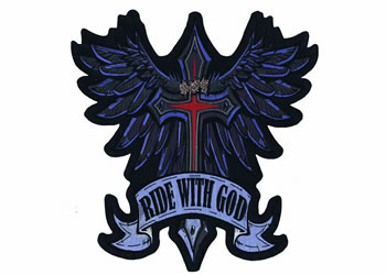Ride with god 11x12in patch | ID LT30143