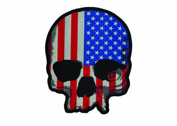 Usa flag skull lg 11in x 11in | ID LT30180