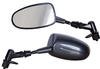 Mirror Short set Color Carbon Side Left and right Right Style OEM replacement Short With turn signal NONE | ID MIR37CB