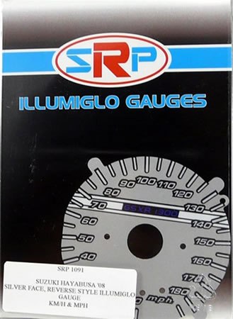 Illumiglo gauges Style Silver Suzuki Hayabusa GSX1300R 2008 2009 | ID SRP1091