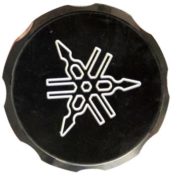 Reservoir cap Color Black Engraving No Material Billet Side Rear Type 1 cap | ID YA2532AB