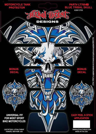 Tank pad Style Blue Tribal Skull Universal | ID YSLT70049
